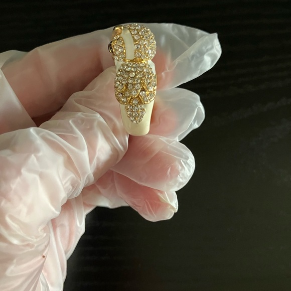 IN PERFECT CONDITION! LIKE NEW! KATE SPADE “STAR BRIGHT” PAVE OWL RING SIZE 8 - Picture 10 of 13